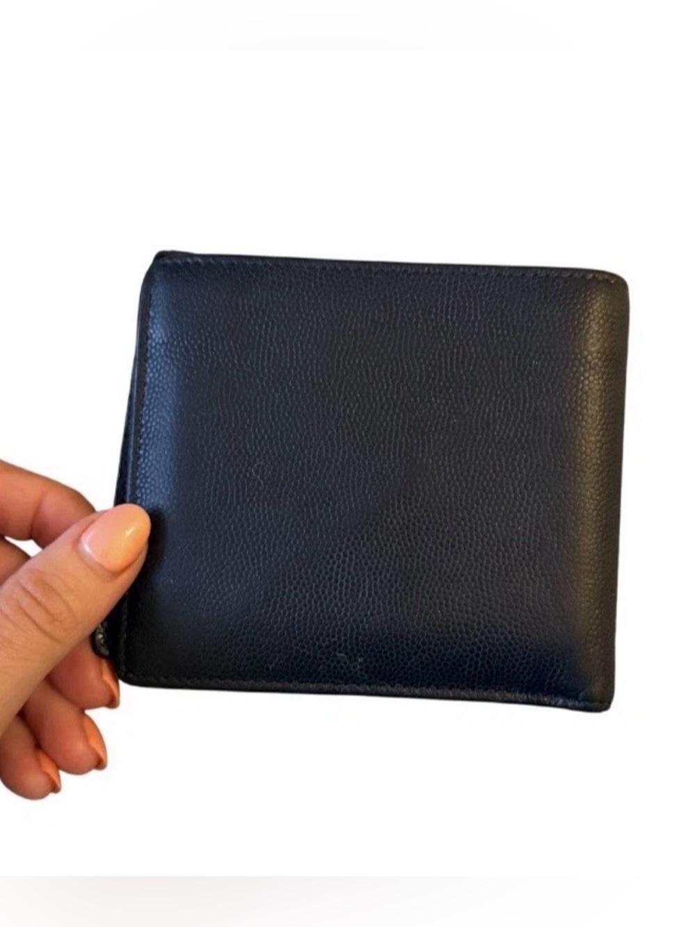 Saint Laurent Black Pebbled Leather Card Sleeve - Picture 4 of 5